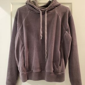 Zella S Stripped velvet hoodie